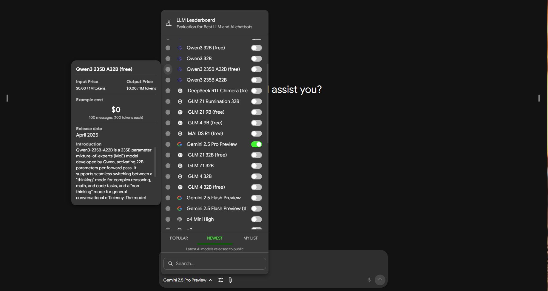 qwen 3 ai model option in aitoggler