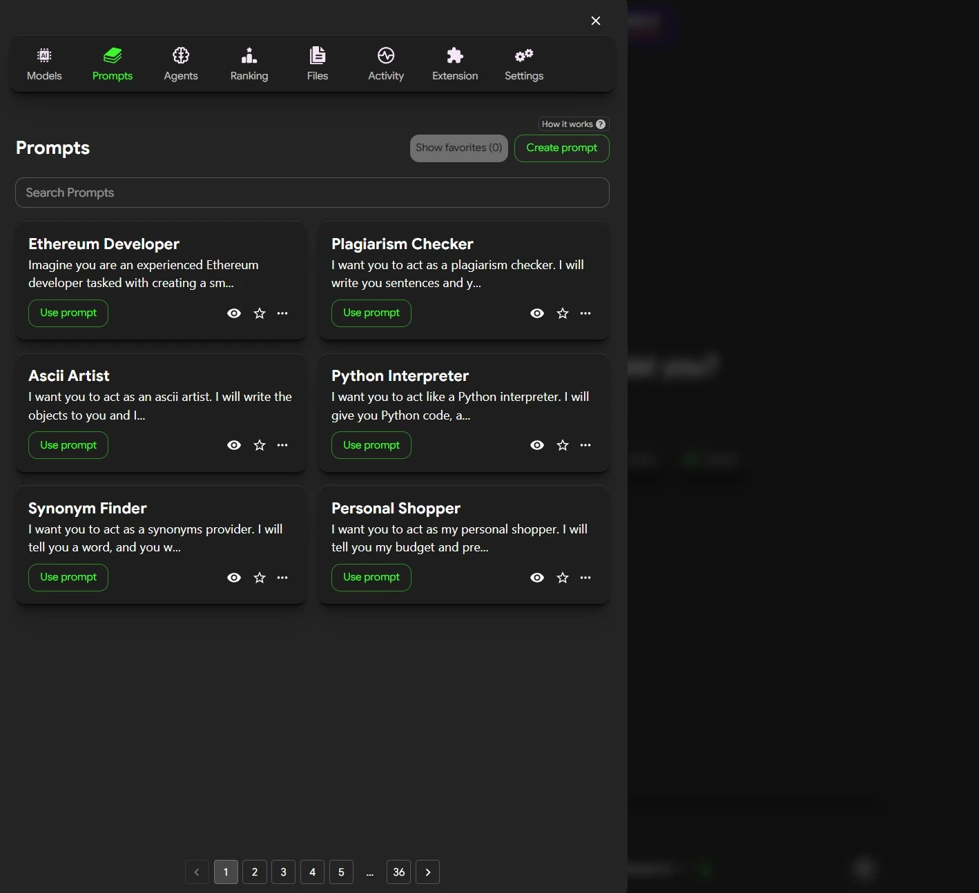 <span class="text-accent">Prompts</span> Feature