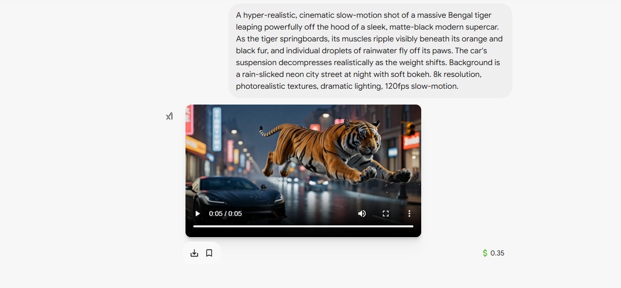 Prompt to showcase Grok Imagine Video capabilities.